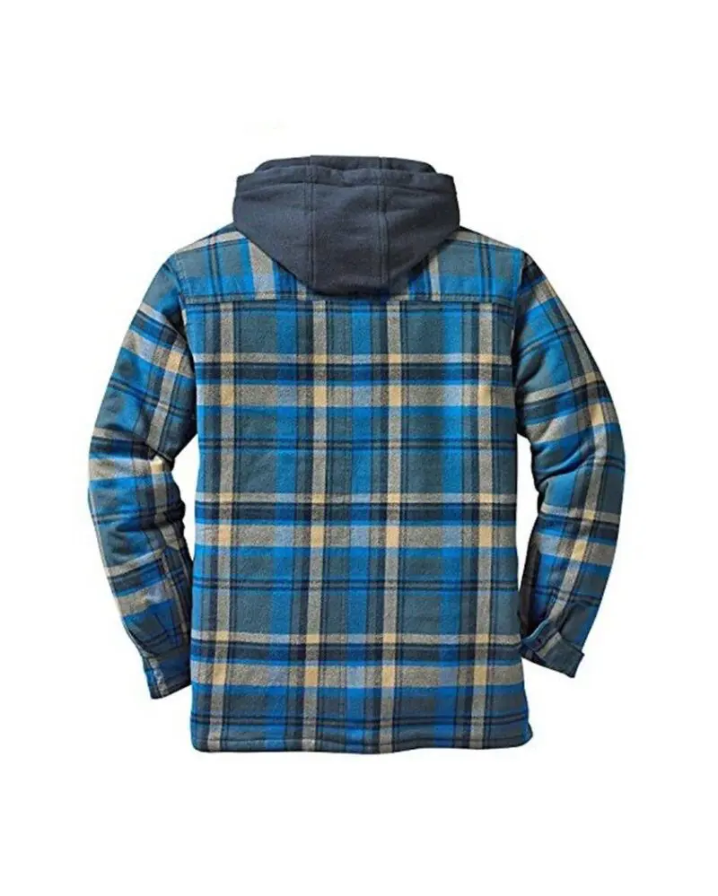 Asstseries Multicolor Cotton Plaid Hooded Shirt Jacket - Image 5