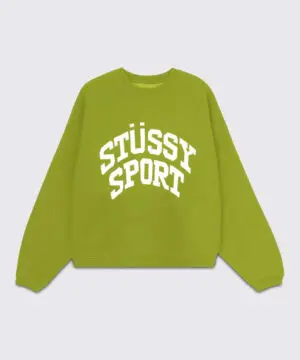 Stussy Big Crackle Sport Crewneck Sweatshirt Green
