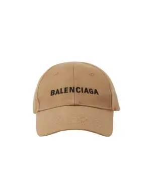 Balenciaga Men's Natural Logo Baseball Cap-20241023