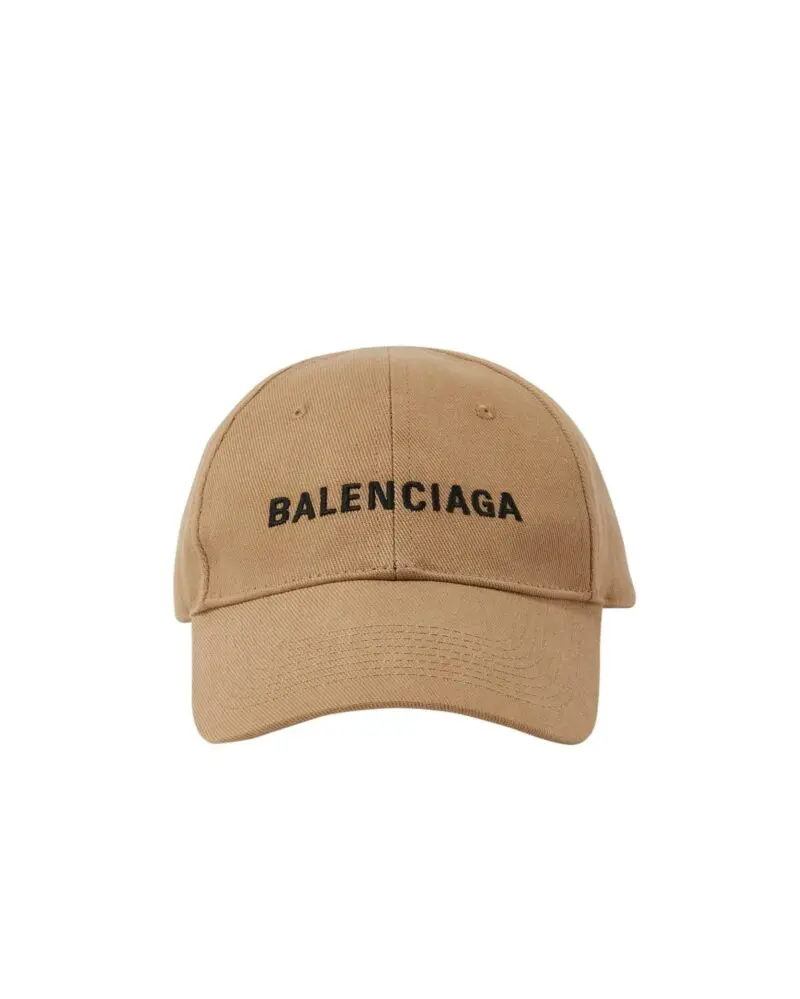 Balenciaga Men's Natural Logo Baseball Cap-20241023