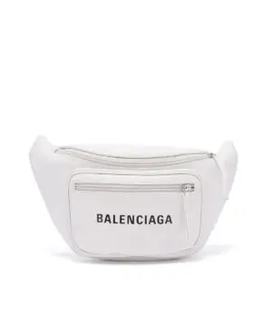 Balenciaga Men's White Everyday Leather Belt Bag-20244432