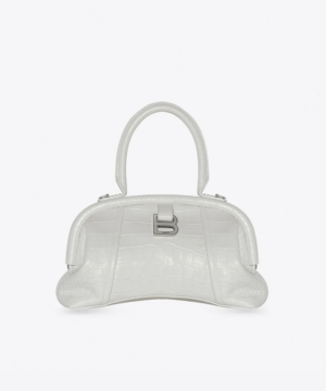 Balenciaga Small Editor Embossed Leather Bag In White-20243111