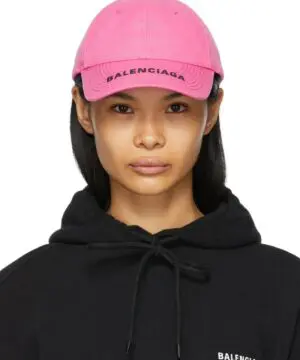Balenciaga Women's Logo Cap in pink-20241030