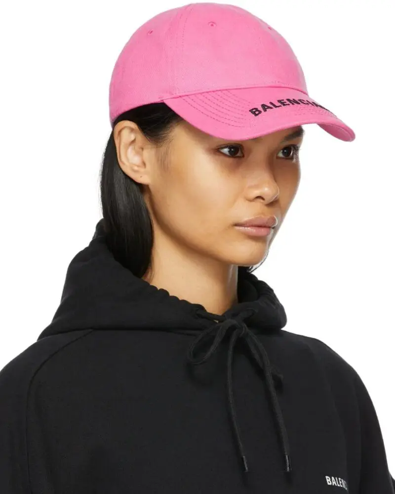 Balenciaga Women's Logo Cap in pink - Image 5