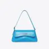 Balenciaga XX Small Flap Bag Crocodile Embossed in Blue-20240981