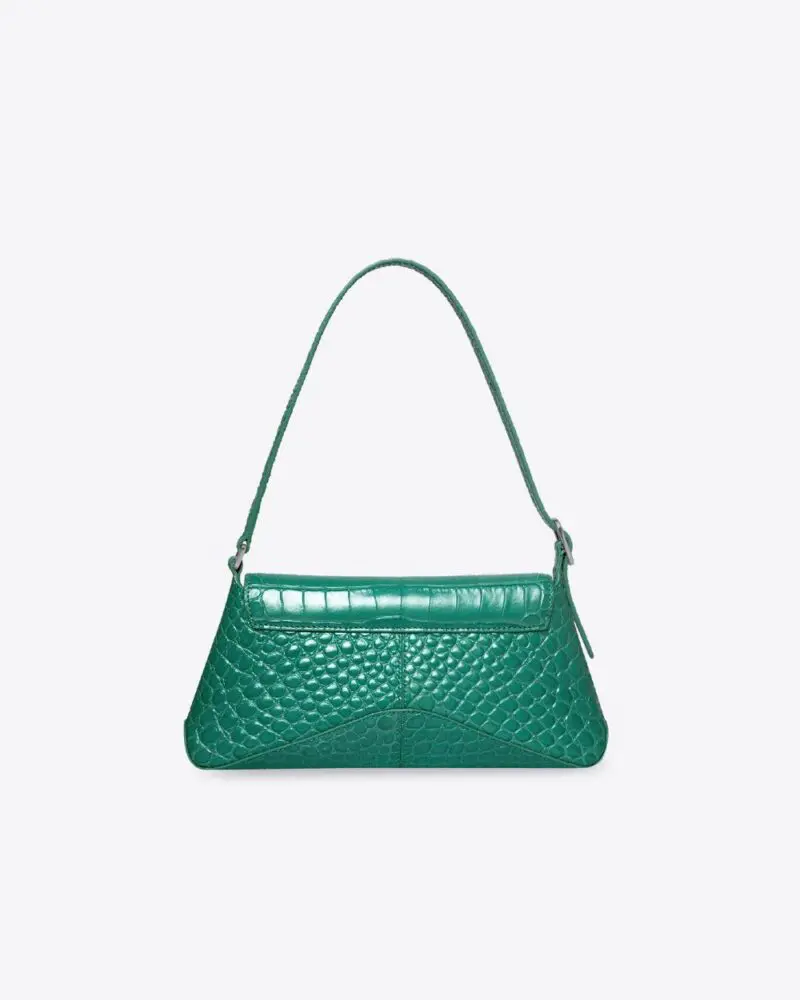Balenciaga XX Small Flap Bag Crocodile Embossed in Green - Image 3