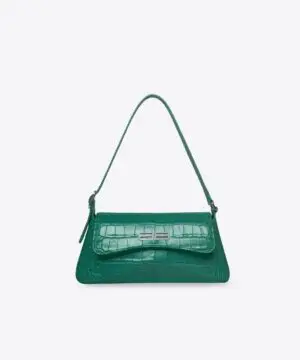 Balenciaga XX Small Flap Bag Crocodile Embossed in Green-20240997