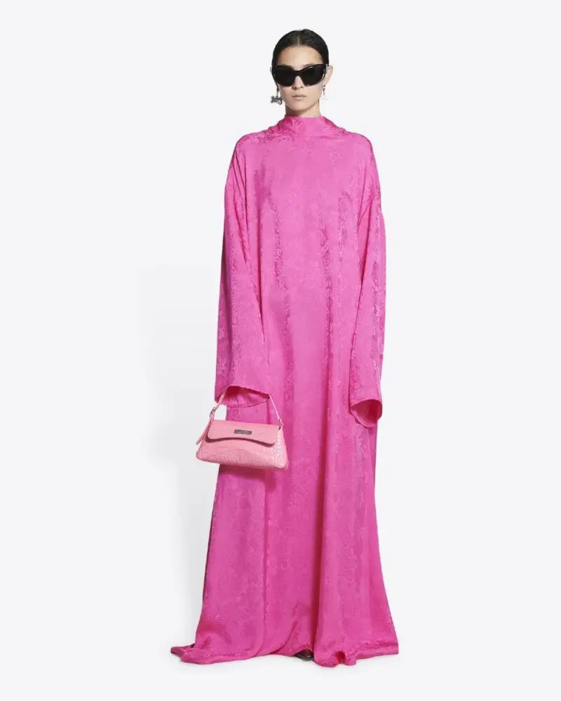 Balenciaga XX Small Flap Bag Crocodile Embossed in Pink - Image 2