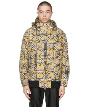 Burberry Beige & Yellow Vintage Check Logo Jacket-20246806