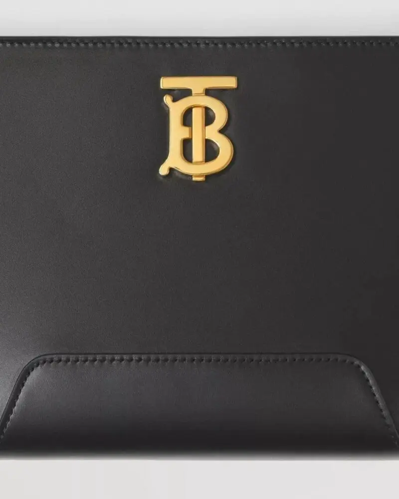 Burberry Black Leather TB Shoulder Bag - Image 3