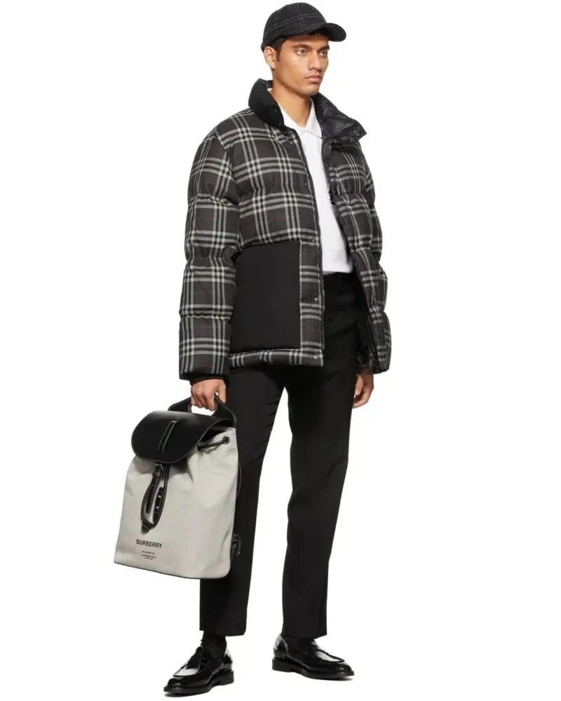 Burberry Horseferry Print Canvas and Leather Pocket Backpack - Image 7