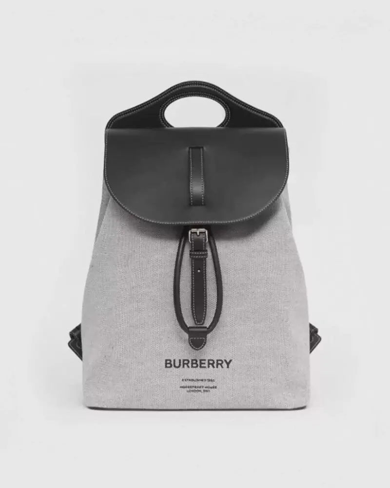 Burberry Horseferry Print Canvas and Leather Pocket Backpack-20241430