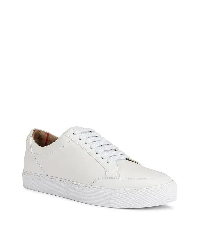 Burberry Men's Logo Detail Leather Sneakers - Image 2