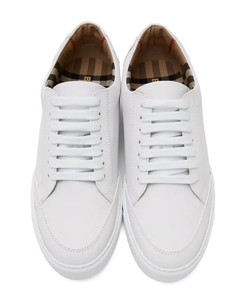 Burberry Men's Logo Detail Leather Sneakers - Image 3