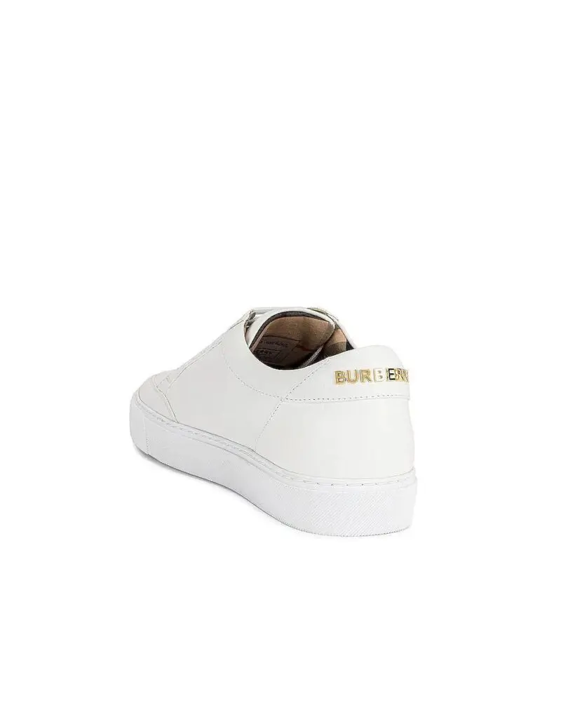 Burberry Men's Logo Detail Leather Sneakers - Image 4