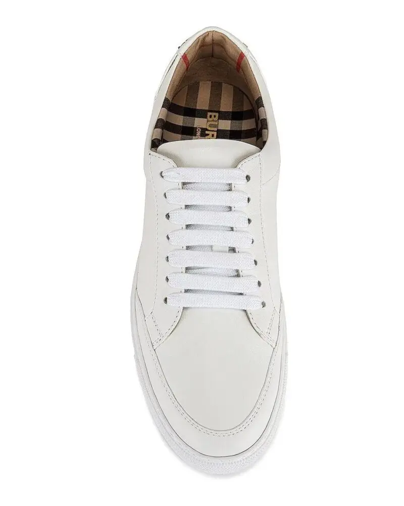 Burberry Men's Logo Detail Leather Sneakers - Image 5