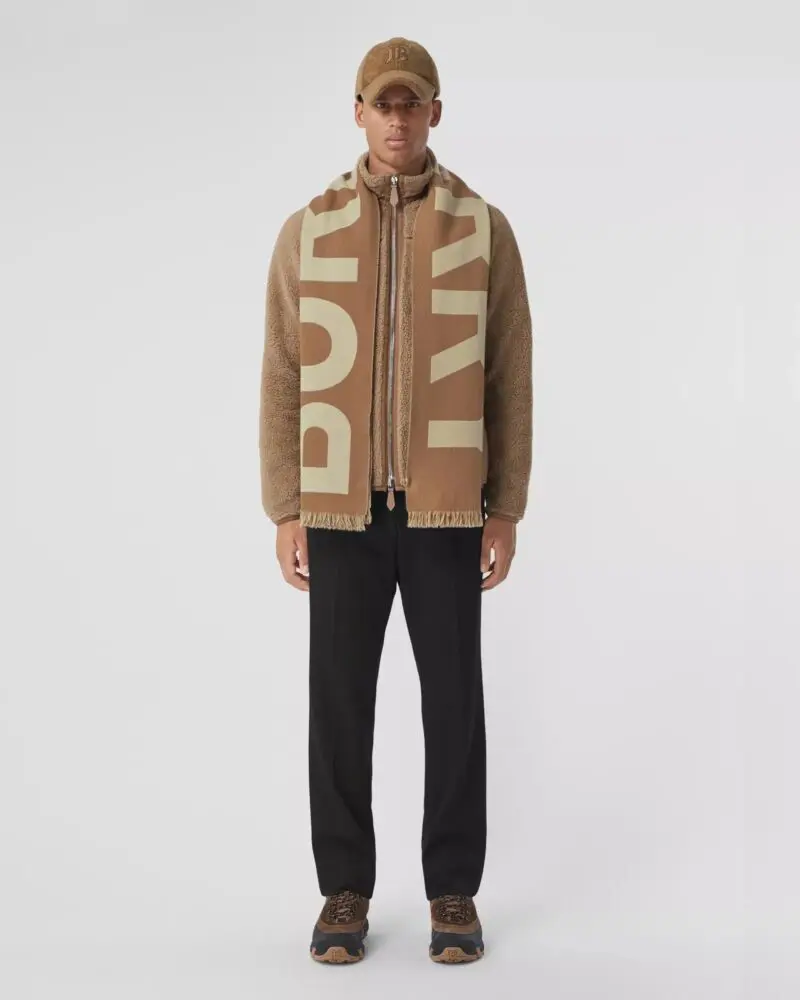 Burberry Men's Logo Wool Jacquard Scarf - Image 5