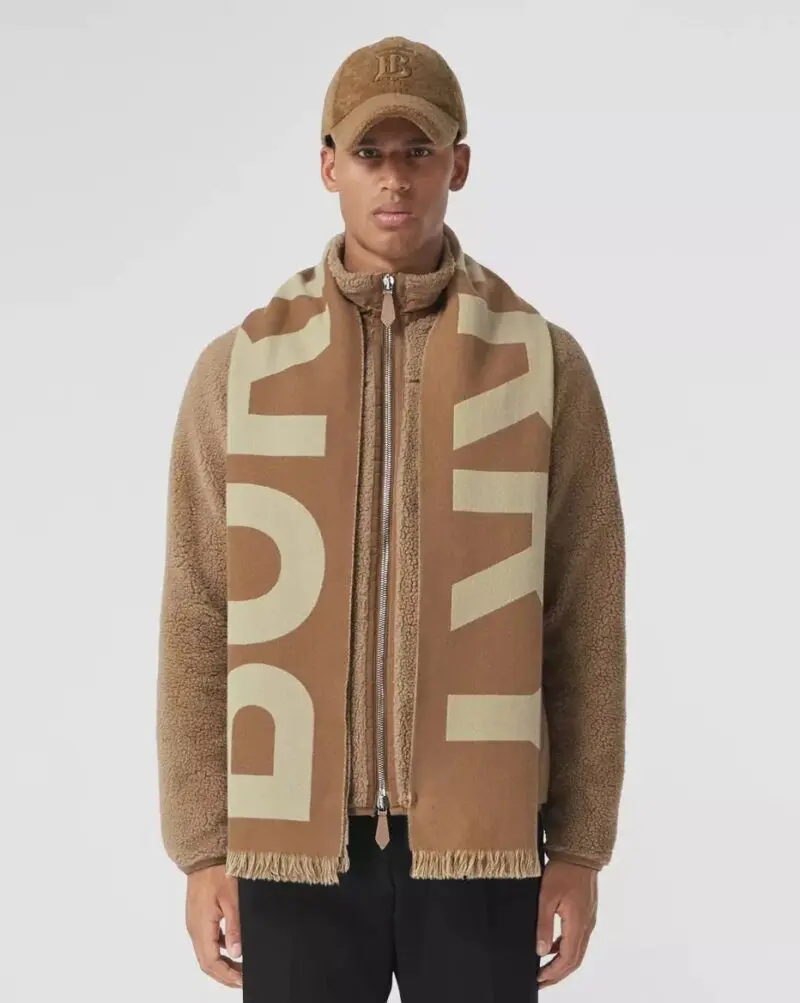 Burberry Men's Logo Wool Jacquard Scarf-20236573