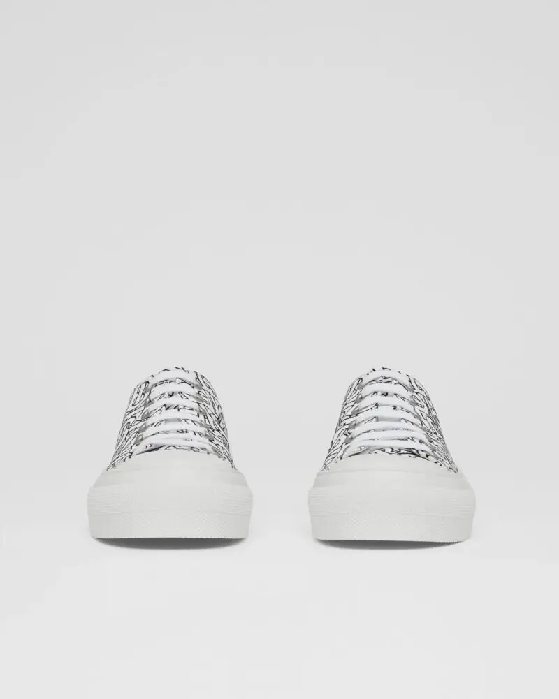 Burberry Men's Monogram Print Cotton Sneakers - Image 5