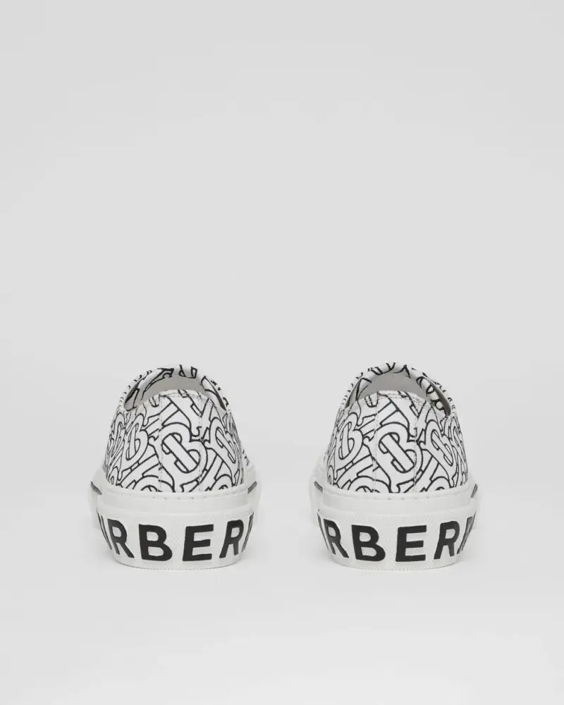 Burberry Men's Monogram Print Cotton Sneakers - Image 6