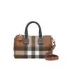 Burberry Mini Check E-Canvas Bowling Top-Handle Bag-20242041