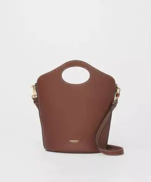 Burberry Small Tan Leather Pocket Bucket Bag-20246420
