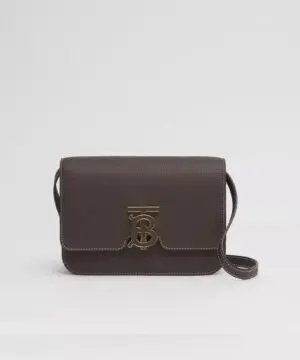 Burberry Topstitched Grainy Leather Small TB Bag-20239818