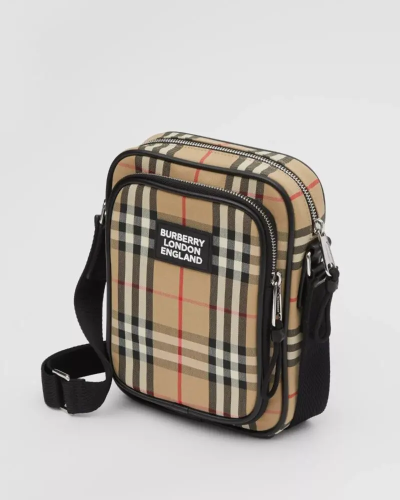 Burberry Vintage Check and Leather Crossbody Bag - Image 3