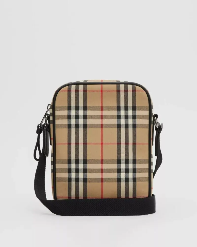 Burberry Vintage Check and Leather Crossbody Bag - Image 4