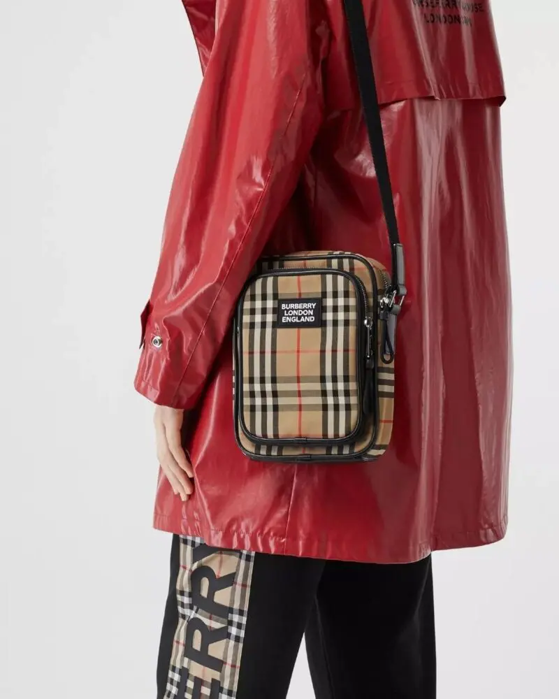 Burberry Vintage Check and Leather Crossbody Bag - Image 6