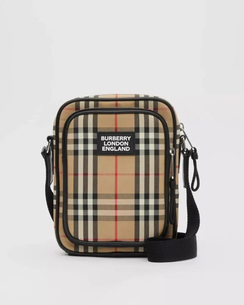 Burberry Vintage Check and Leather Crossbody Bag-20225652