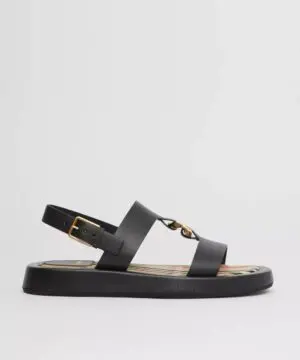 Burberry Women's Chain-link Detail Leather Sandals-20257676