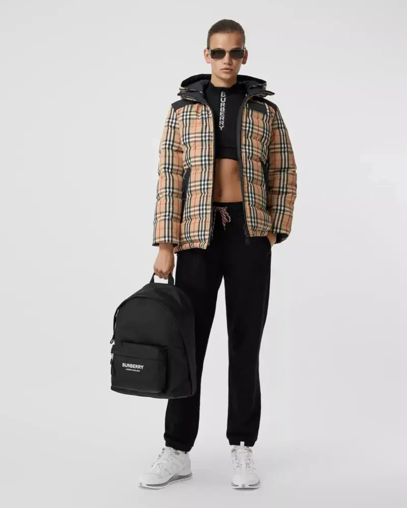 Burberry Women's Logo Print Nylon Backpack - Image 8