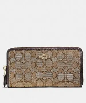 Coach Accordion Zip Wallet In Signature Jacquard-20223801