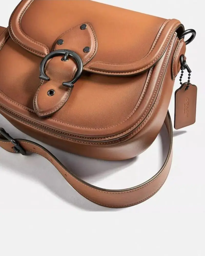 Coach Beat Saddle Bag, Pewter/Natural - Image 3