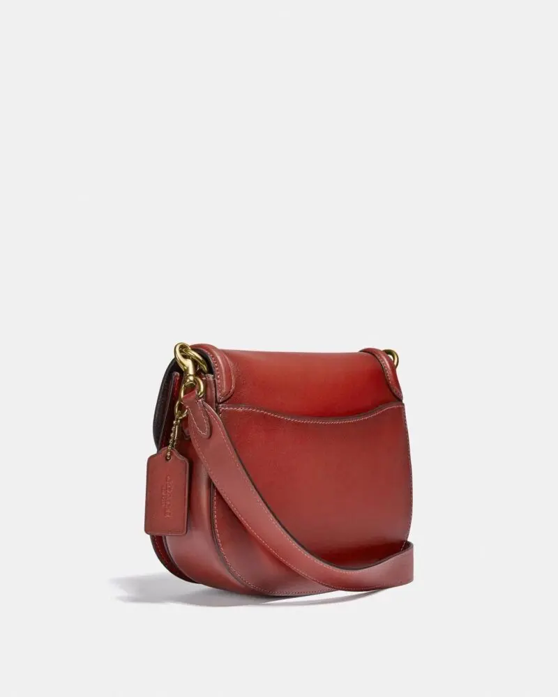 Coach Beat Saddle Bag, Red Sand - Image 2