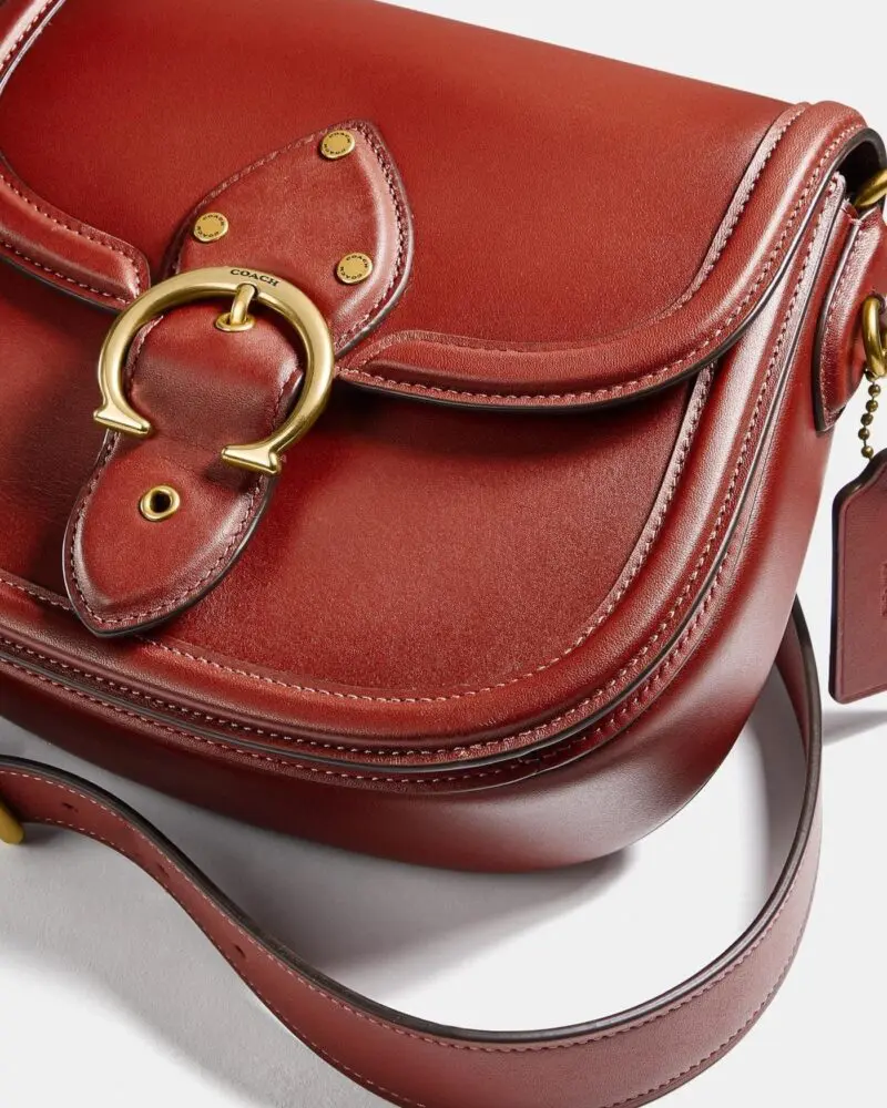 Coach Beat Saddle Bag, Red Sand - Image 4