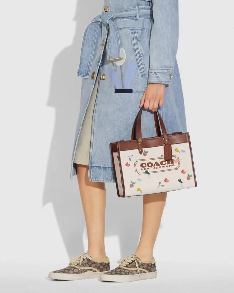 Coach Field Tote 30 With Garden Embroidery Coach Badge - Image 2