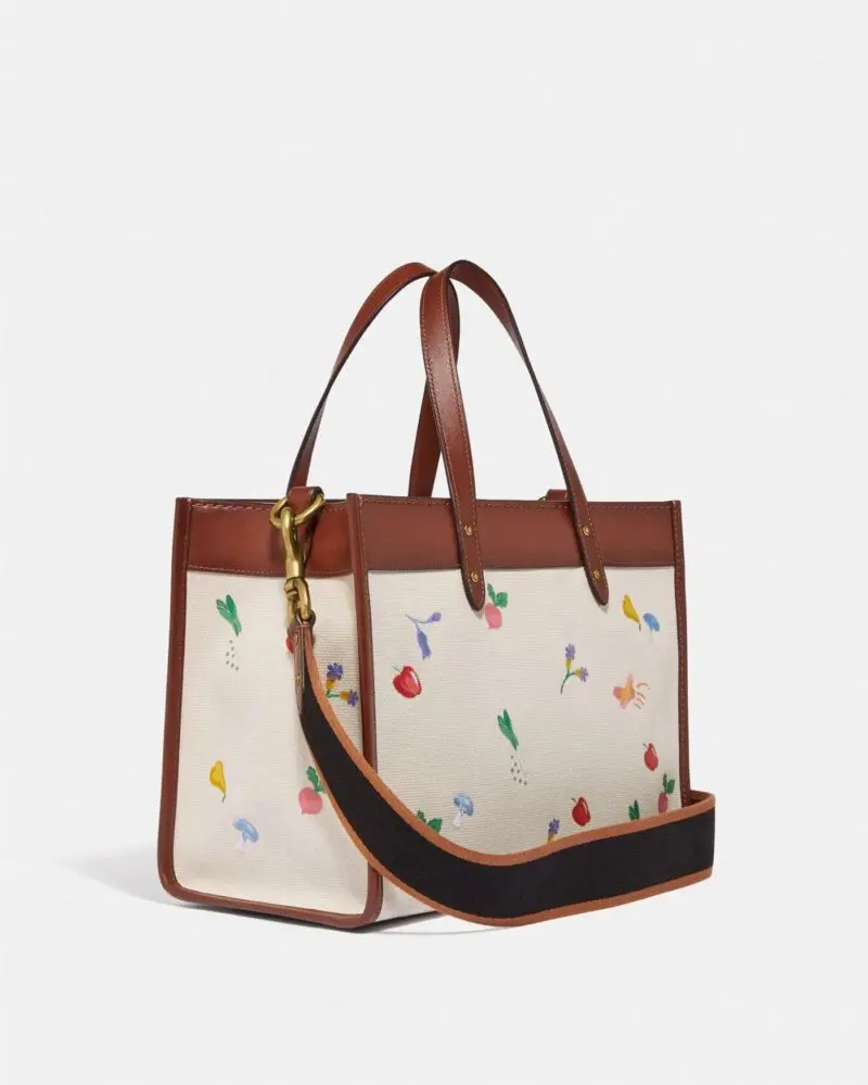 Coach Field Tote 30 With Garden Embroidery Coach Badge - Image 4