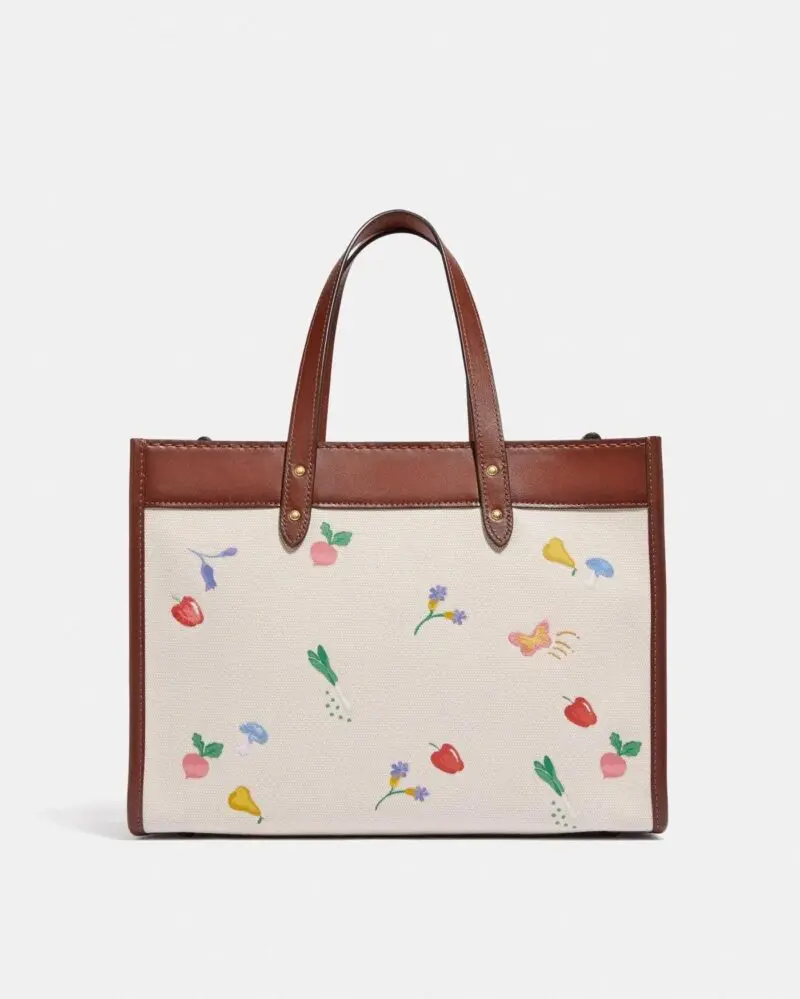 Coach Field Tote 30 With Garden Embroidery Coach Badge - Image 5