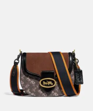Coach Kat Saddle Bag 20 With Horse And Carriage Print-20232808