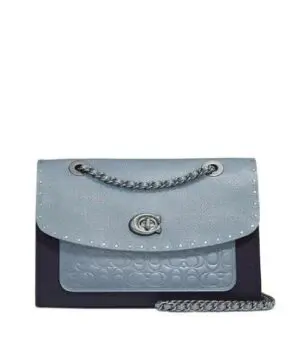 Coach Parker Shoulder Bag In Signature Leather With Rivets-20224154