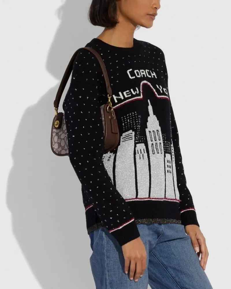 Coach Swinger Bag In Signature Jacquard - Image 5