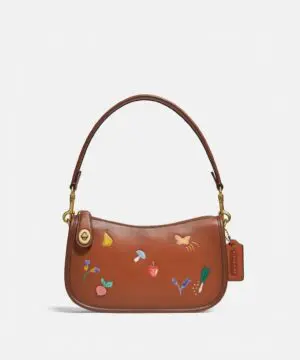 Coach Swinger Bag With Garden Embroidery-20253352