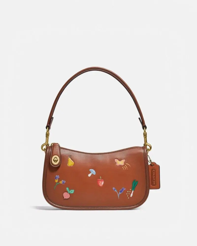 Coach Swinger Bag With Garden Embroidery-20253352
