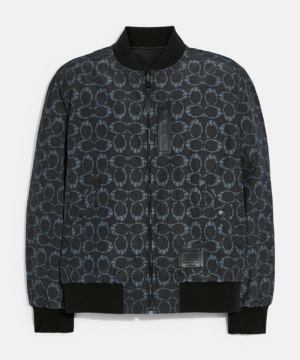 Coach X Michael B. Jordan Mummified Signature Reversible Leather Ma 1 Jacket-20238851