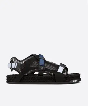 Dior Atlas Men's Sandal Black Jacquard And Black Suede-20256179