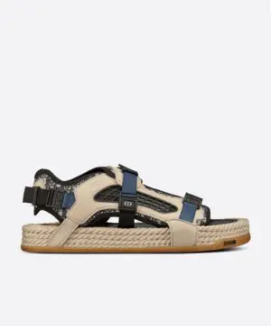 Dior Atlas Men's Sandal Oblique Jacquard with Beige Suede-20256206