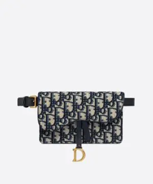 Dior Blue Dior Oblique Jacquard Saddle Belt Pouch-20246717