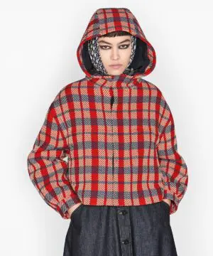 Dior Check'n'Dior Cotton and Wool Hooded Blouson-20249243